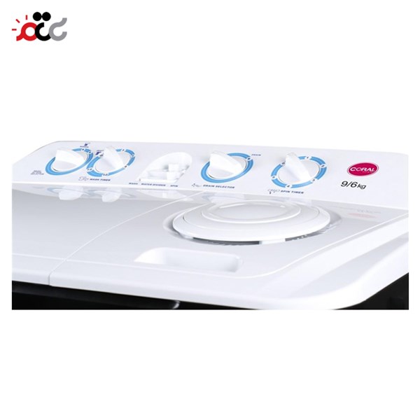 ماشین لباسشویی دو قلو کرال مدل TTW 96504 NJ ظرفیت 9.6 کیلوگرم