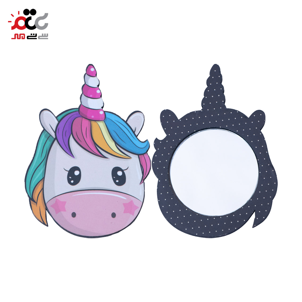 آینه جیبی چوبی طرح فانتزی کد 04