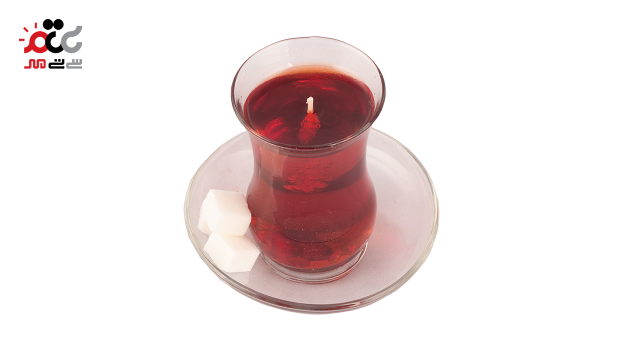 شمع مدل استکان چای کد 01