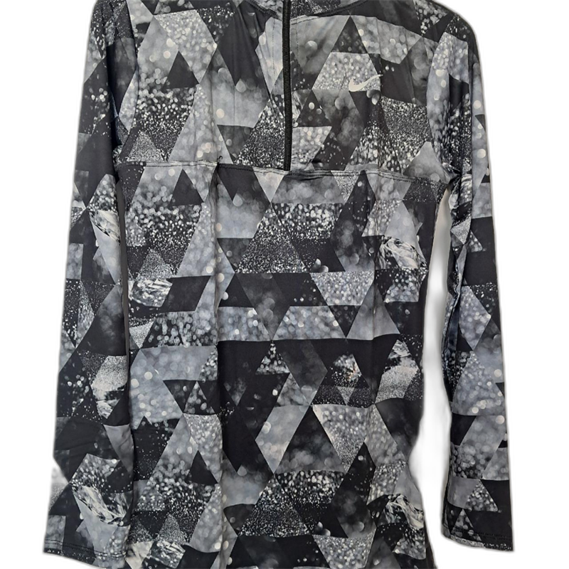 بلوز نیم زیپ آستین فینگردار