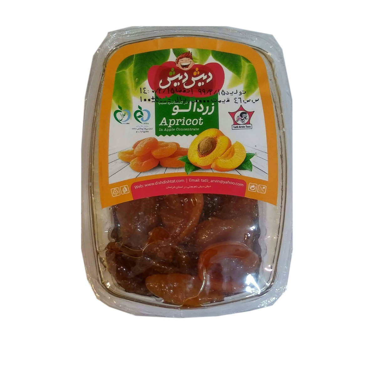 آلبالو زردآلو آلوچه دیش دیش 60 گرمی