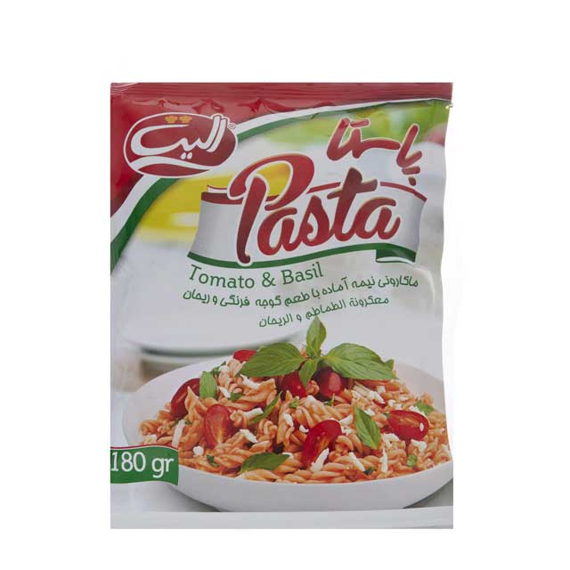 پاستا نیمه آماده با طعم گوجه فرنگی و ریحان الیت 180 گرمی