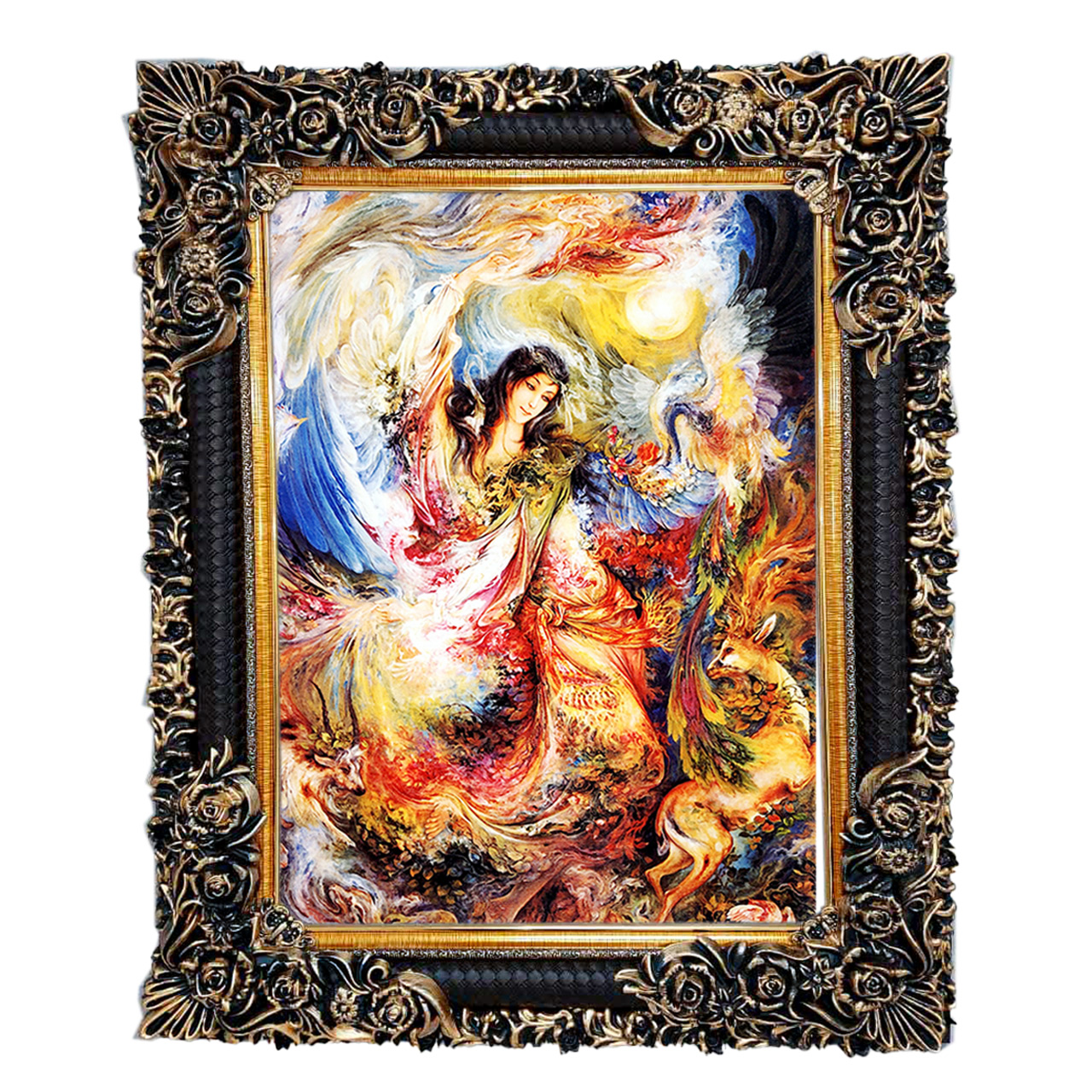 تابلو فرش چاپی طرح مینیاتوری کد 16007 سایز 50×100 سانتی متریتابلو فرش چاپی طرح مینیاتوری کد 16007 سایز 50×100 سانتی متری