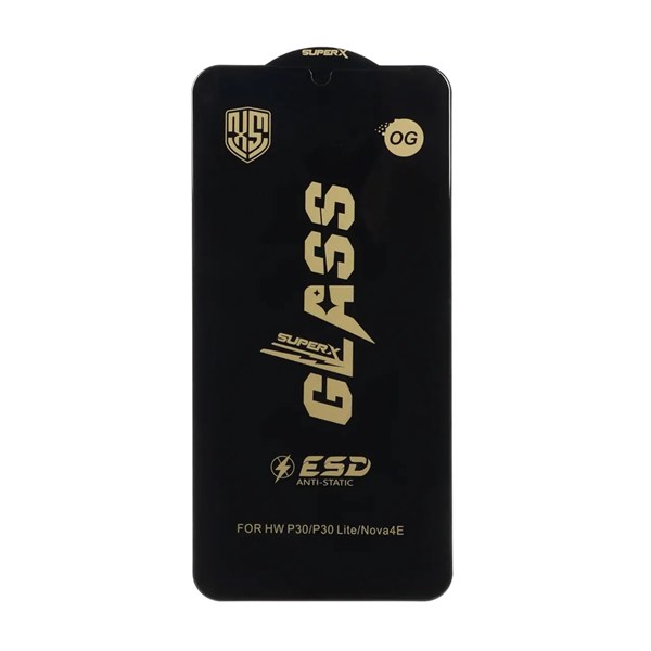 محافظ صفحه نمایش شیشه ای درجه یک Full Cover Super X OG - ESD OVOG مدل Huawei Honor 10 Lite / P Smart 2019 / P30 Lite