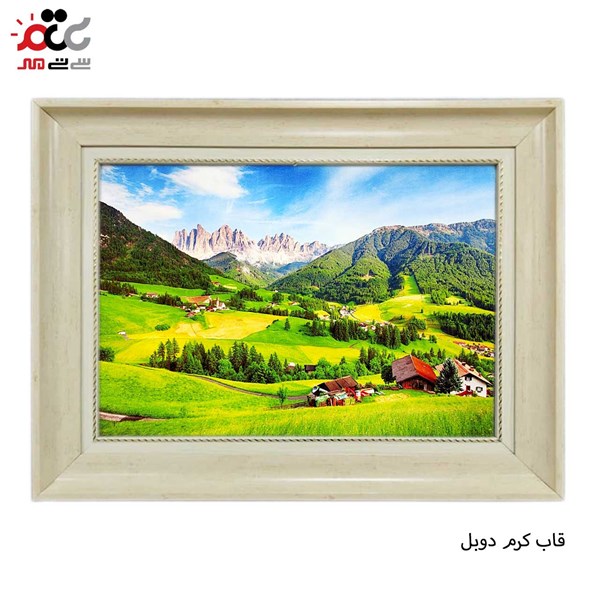 تابلو فرش طرح روستای سر سبز کد 10284 سایز 60*40 سانتی متری
