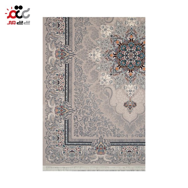 فرش ماشینی مدل دنیز نقره ای