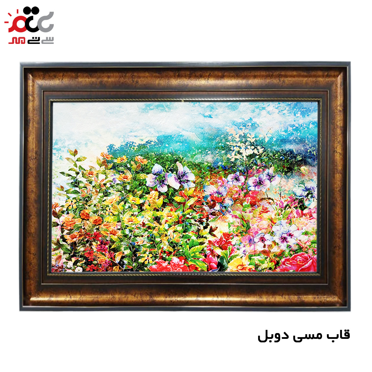 تابلو فرش چاپی طرح گل کد 12030 سایز 60×40 سانتی متری