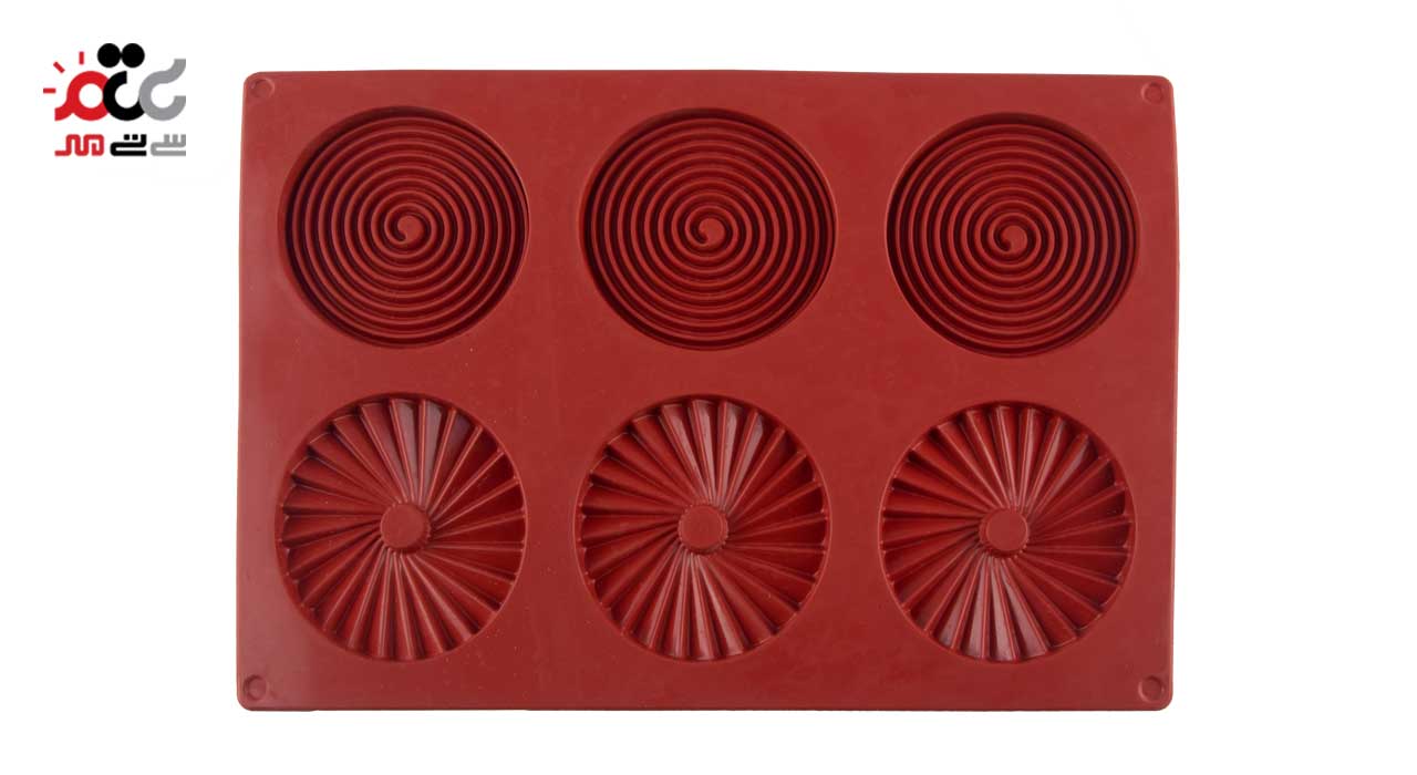 قالب ساوارین سیلیکونی طرح دکو تارت  دایره 6 عددی