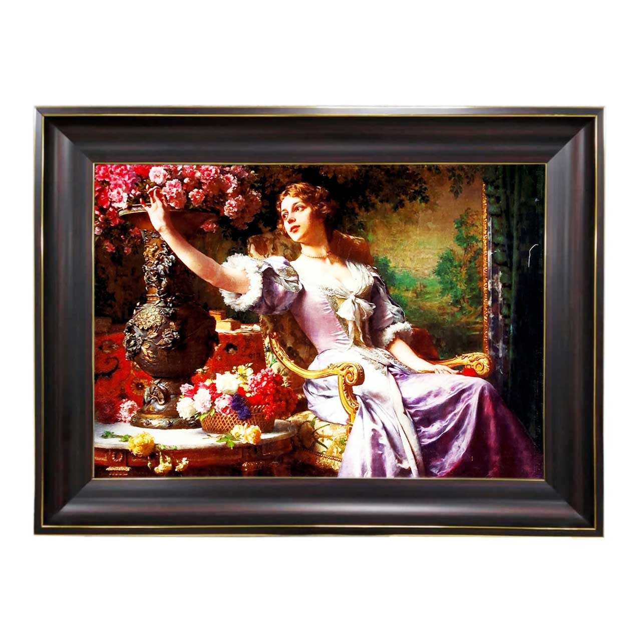 تابلو فرش چاپی طرح دختر کد 11054 سایز 60×40 سانتی متری