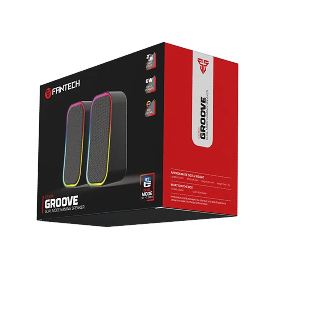 اسپیکر رومیزی دو تکه گیمینگ FANTECH مدل GROOVE GS304 - مشکی (گارانتی متین)