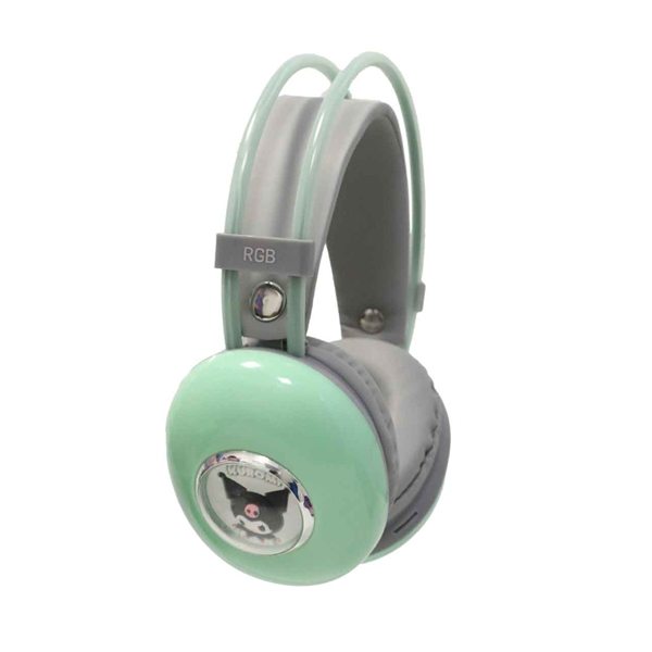 هدفون فانتزی بی سیم Kuromi مدل AH-980Y - طوسی سبز