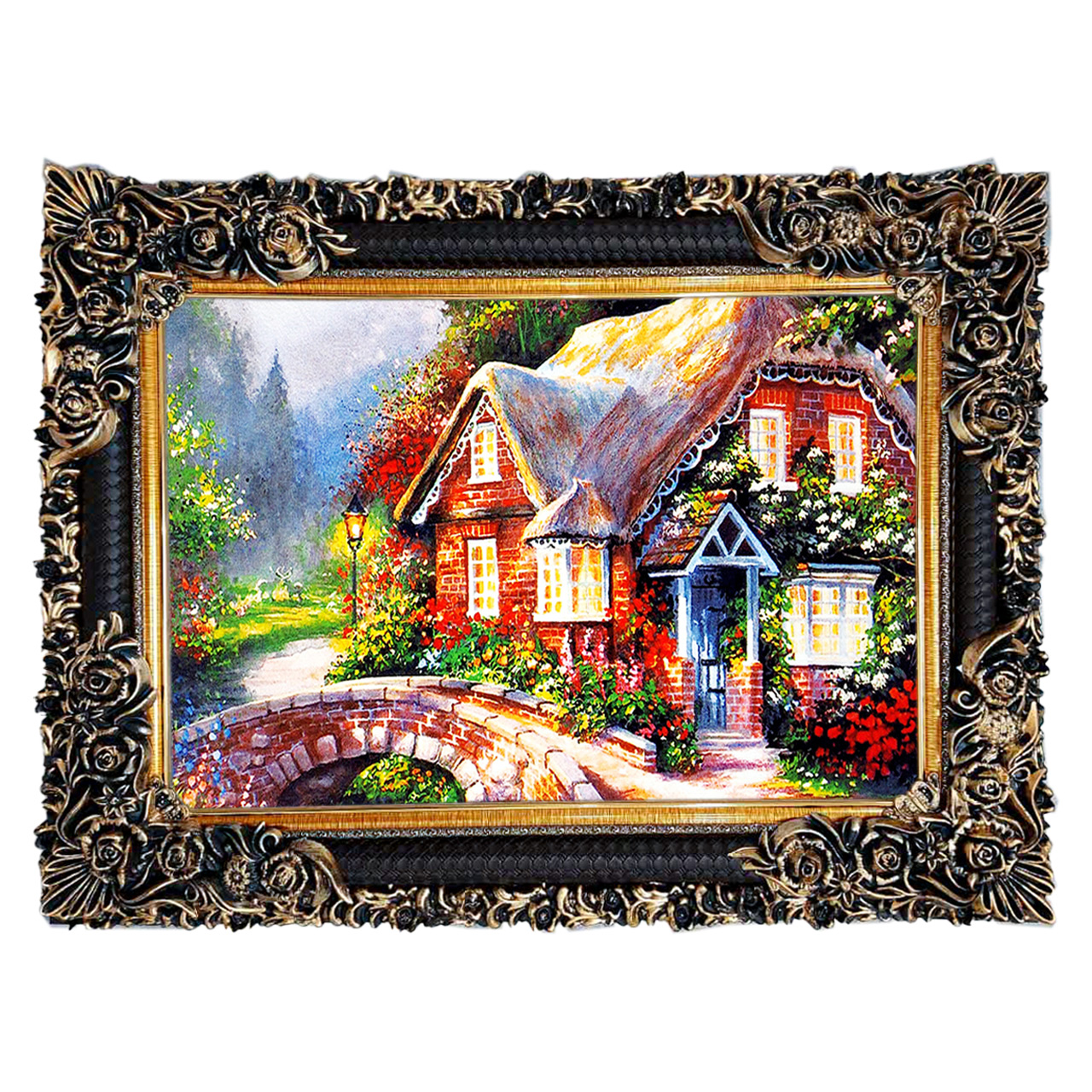 تابلو فرش طرح کلبه