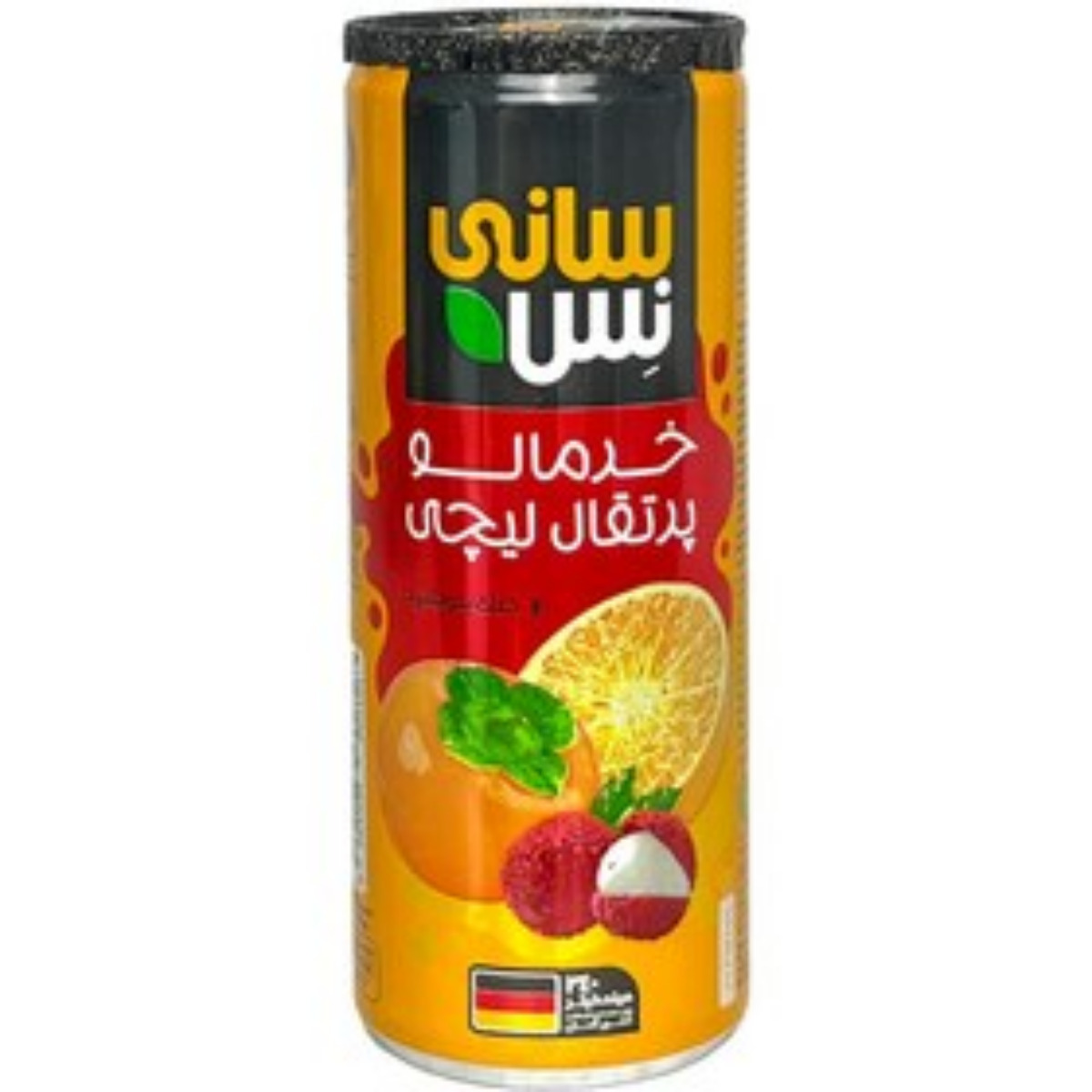 نوشیدنی بدون گاز خرمالو پرتقال لیچی سانی نس 240 میلی لیتری