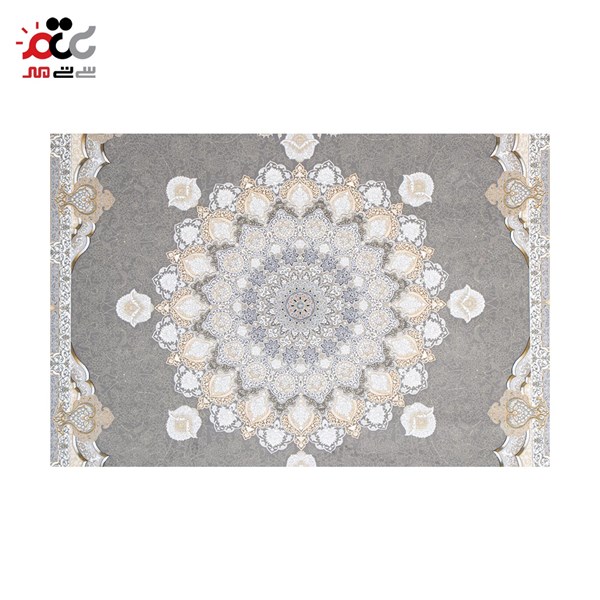 فرش ماشینی طرح سیلور حاشیه بژ کد 1439
