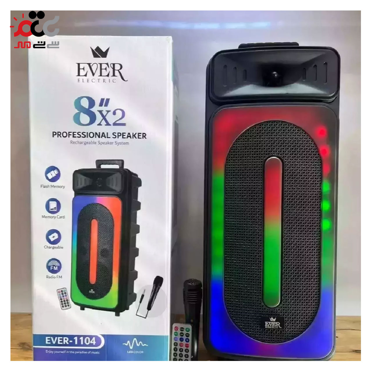 خرید اسپیکر پارتی باکس قابل حمل مدل EVER-1006