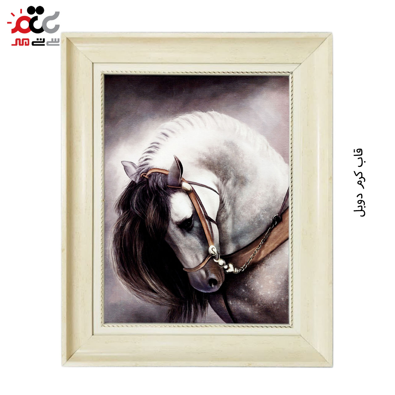 تابلو فرش چاپی طرح اسب کد 14312 سایز 60×40 سانتی متری
