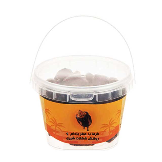 خرما با مغز بادام و روکش شکلات شیری شیگوار 300 گرمی