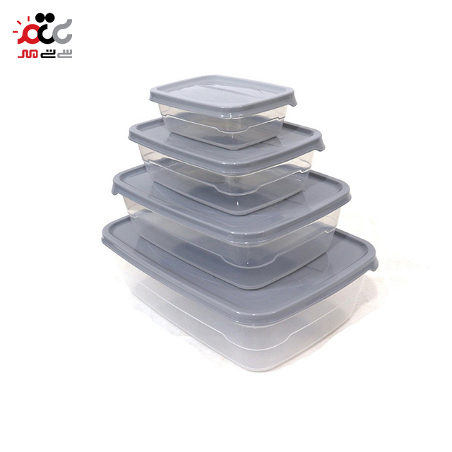 ست ظرف فریزری مستطیلی تسا مدل ماهرخ 4 عددی