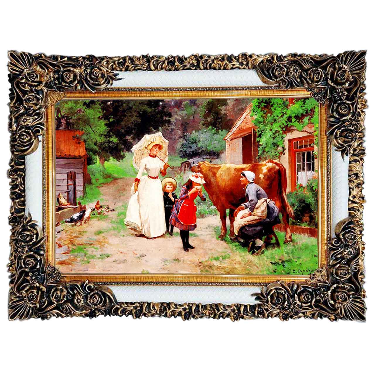 تابلو فرش چاپی طرح مزرعه کد 11058 سایز 100×50 سانتی متری