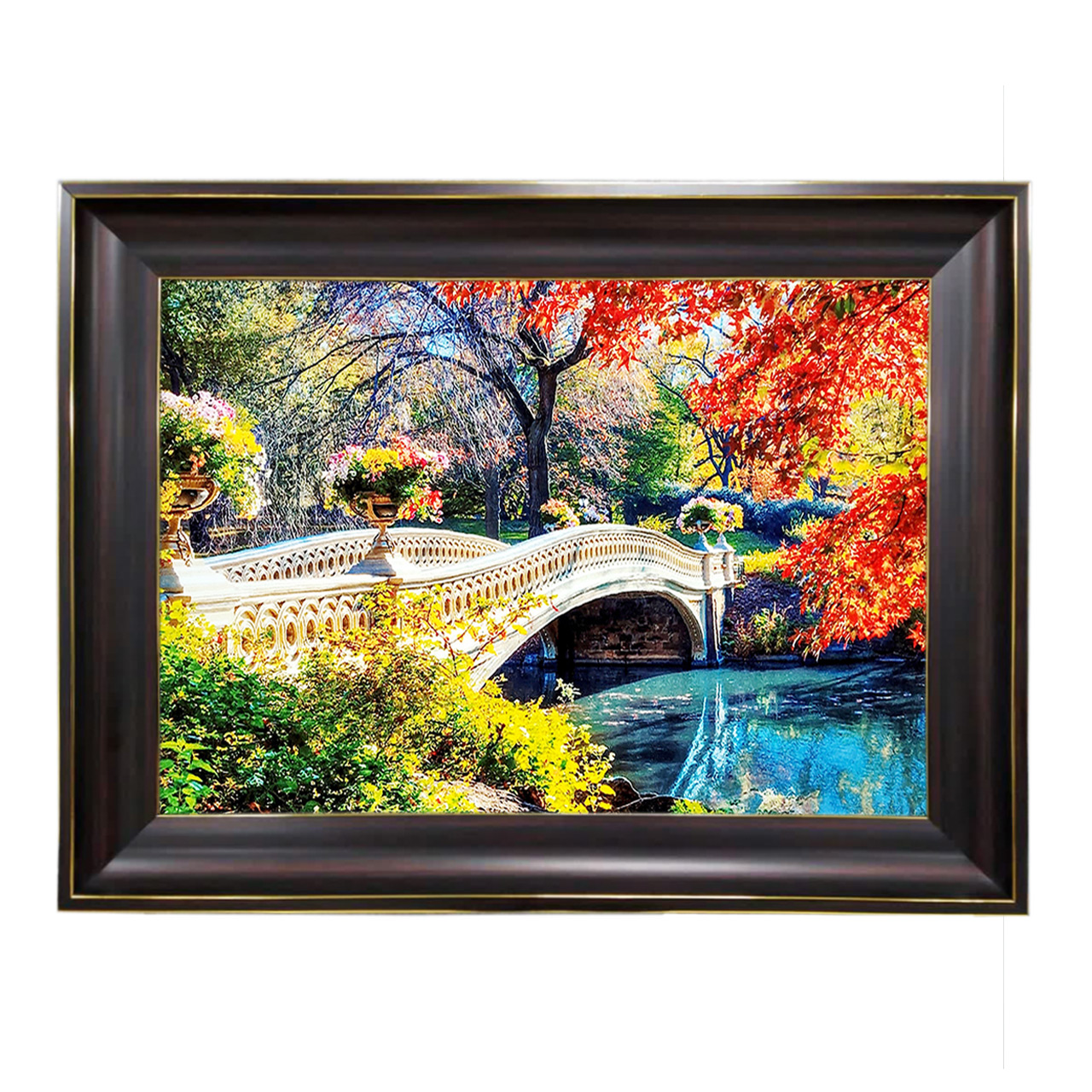 تابلو فرش چاپی طرح رودخانه کد 10011 سایز 60×40 سانتی متری