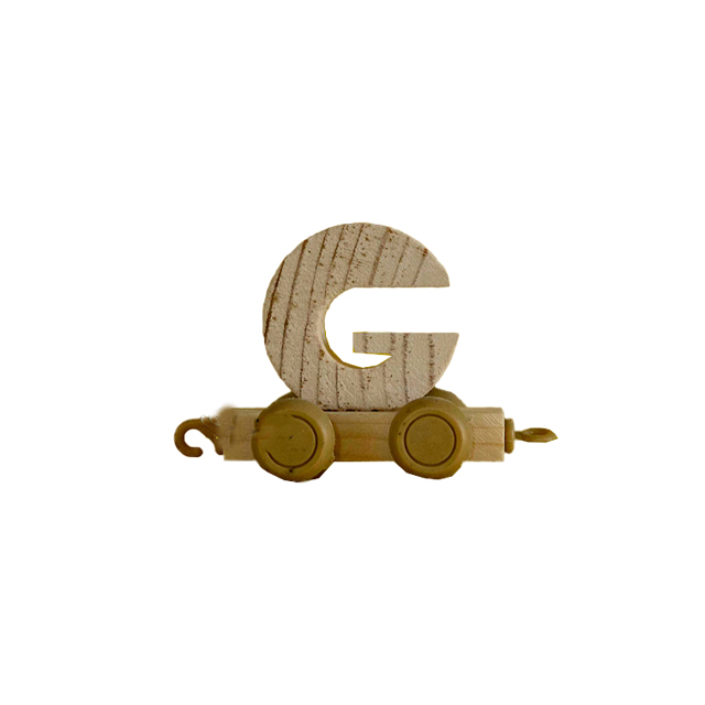قطار چوبی طرح حروف انگلیسی حرف G