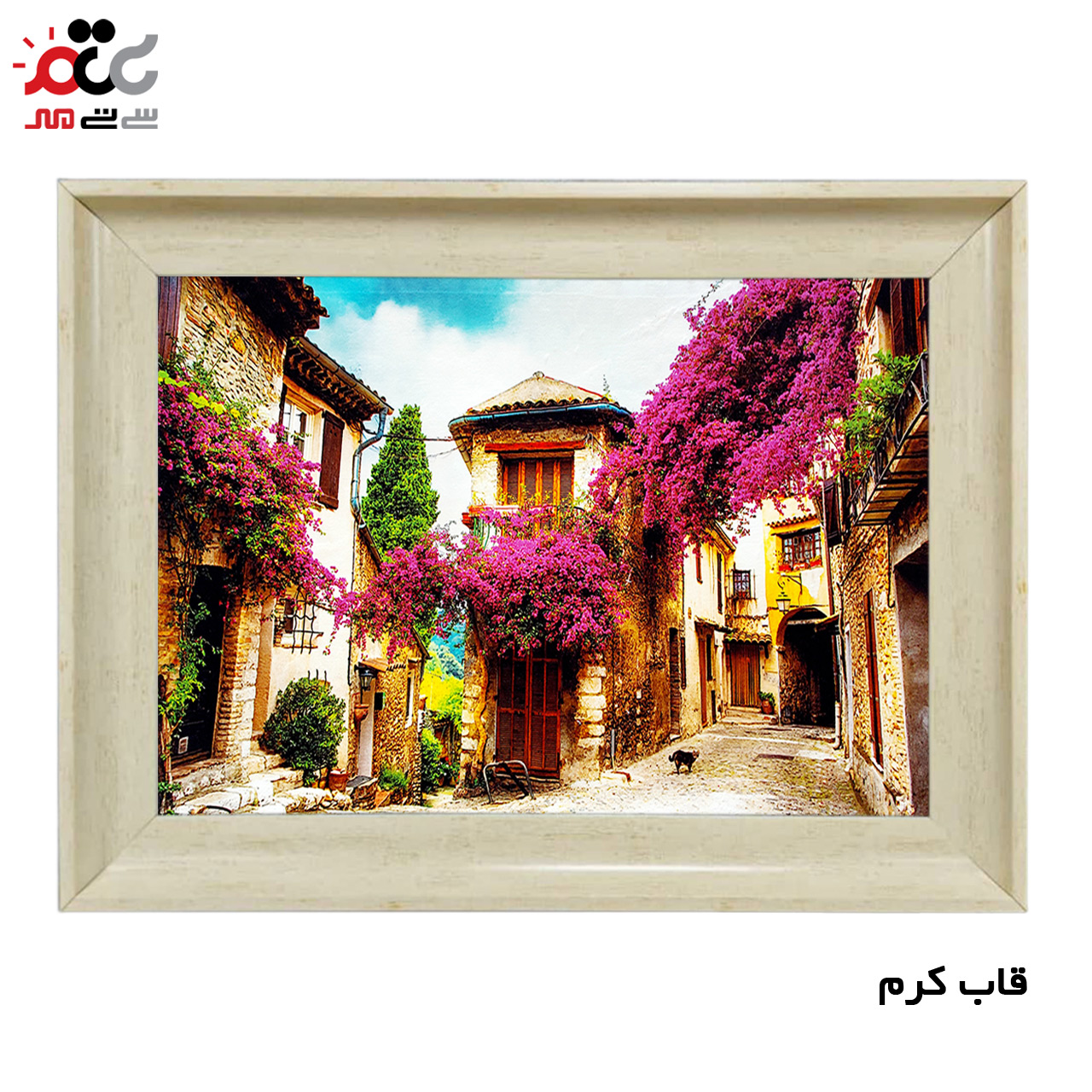 تابلو فرش چاپی طرح کوچه باغ کد 10066 سایز 100×70 سانتی متری