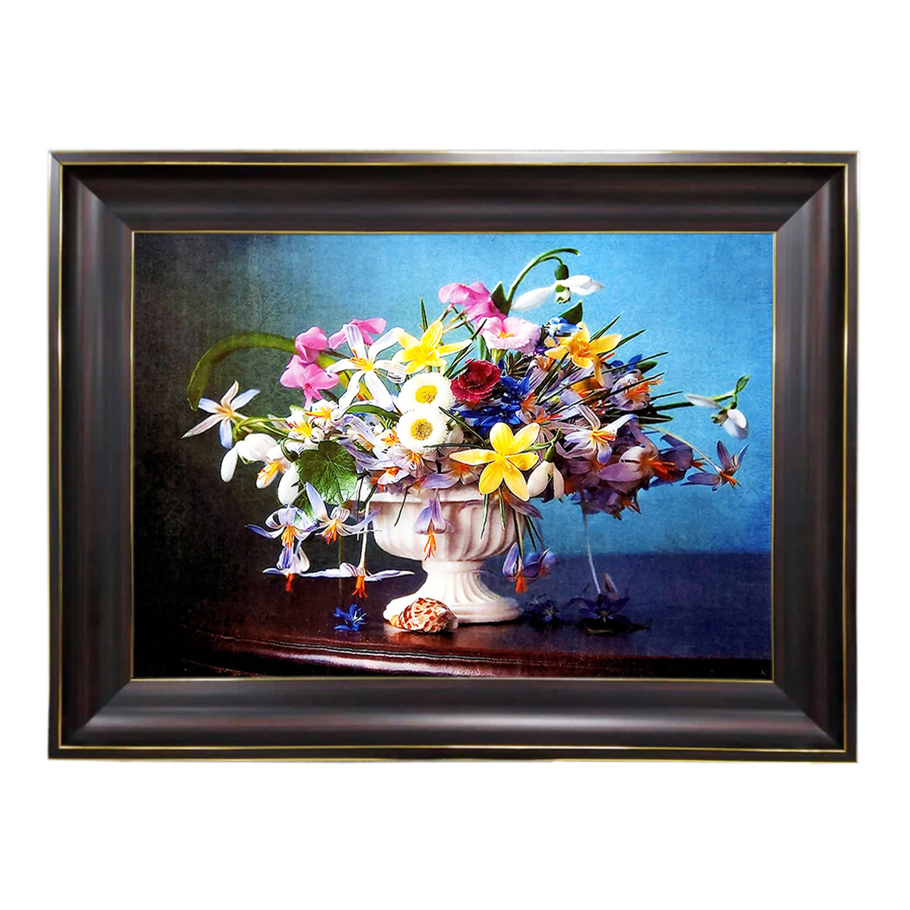 تابلو فرش چاپی طرح گل کد 12010 سایز 60×40 سانتی متری