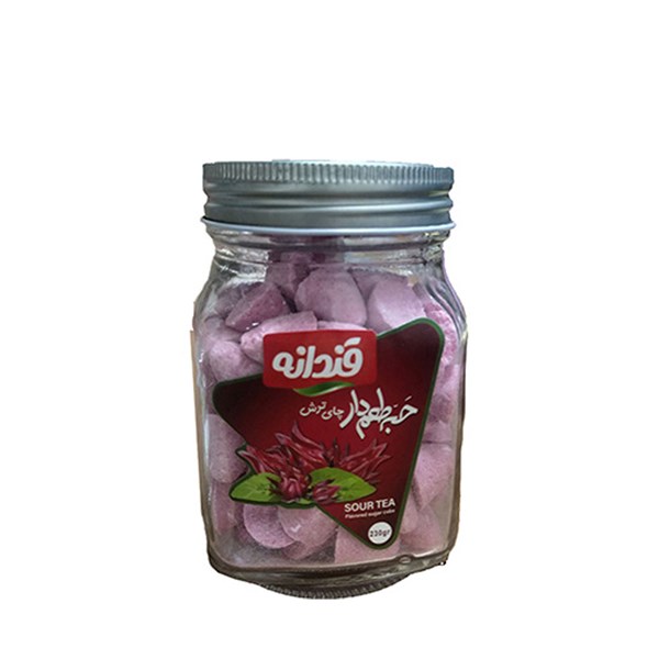 قند حبه ای شیشه ای چای ترش قندانه 230 گرمی