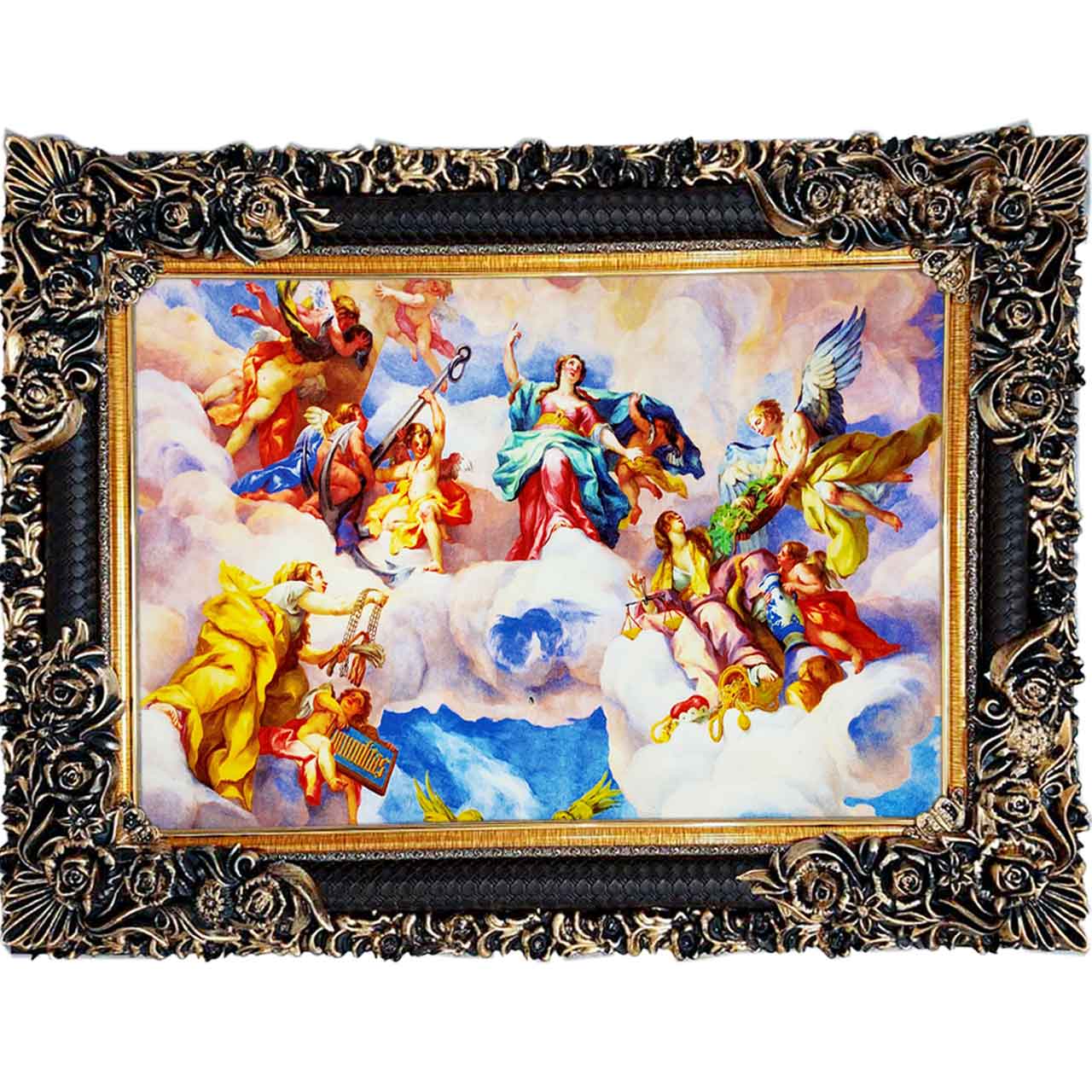 تابلو فرش چاپی طرح بهشت کد 11092 سایز 100×70 سانتی متری