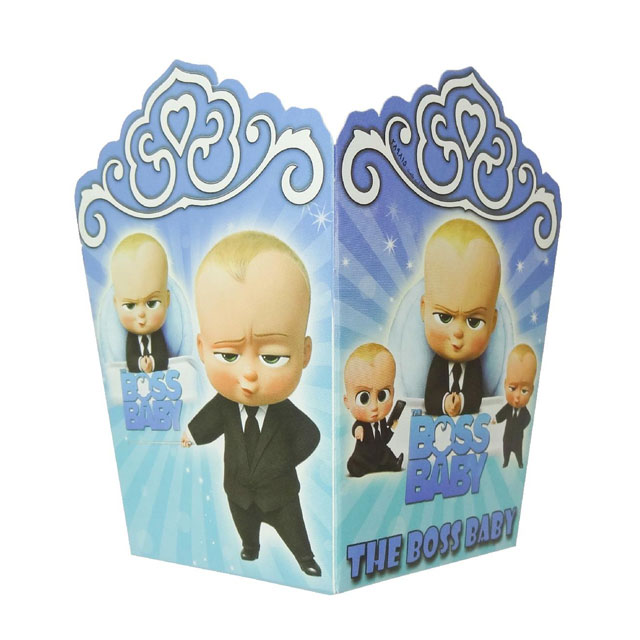 ظرف پاپ کورن طرح بچه رییس بسته 10 عددی