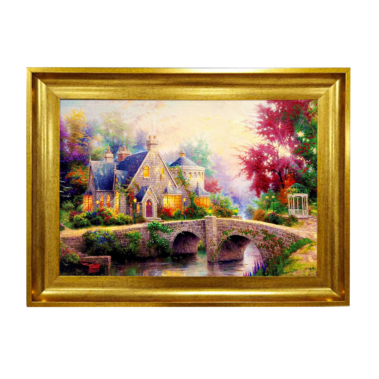 تابلو فرش چاپی طرح منظره کد 10111 سایز 50×50 سانتی متری