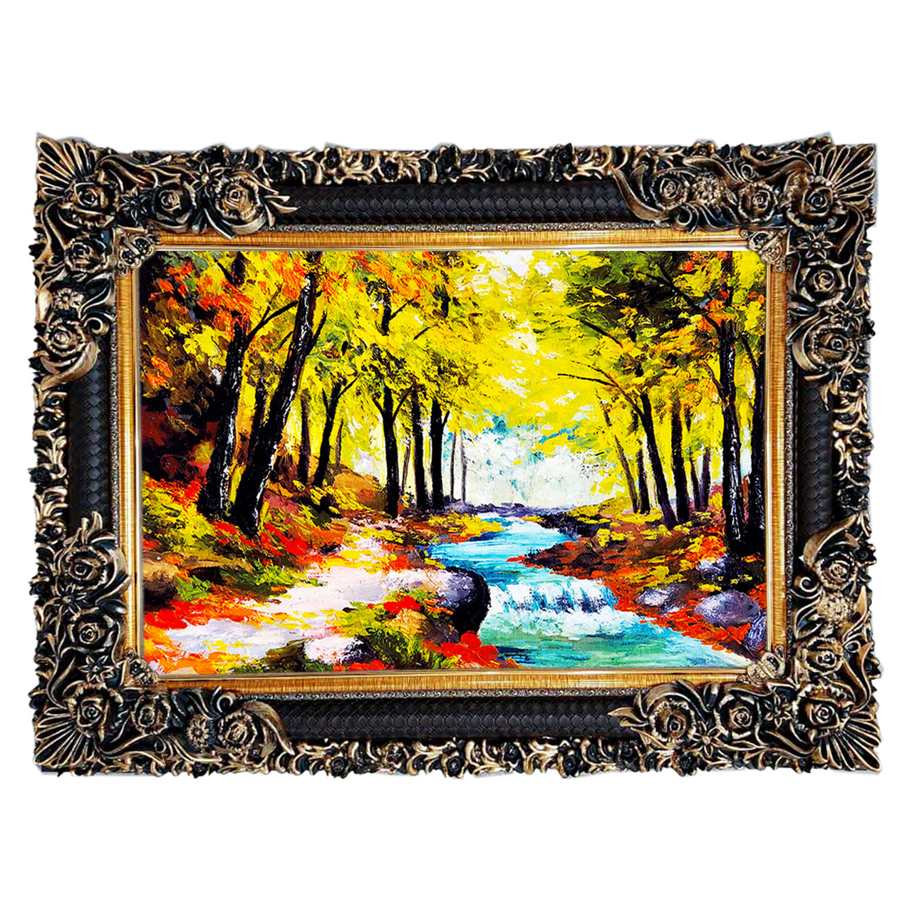 تابلو فرش چاپی طرح منظره کد 10175 سایز 70×50 سانتی متری