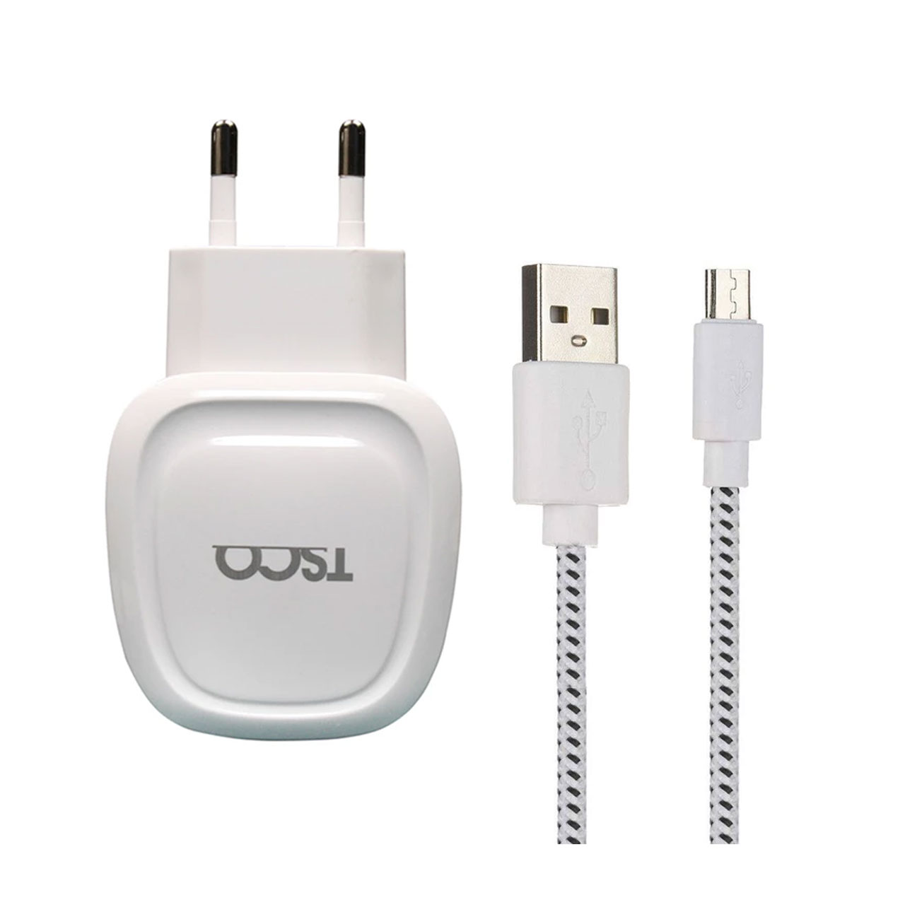 شارژر دیواری تسکو مدل TTC 46 به همراه کابل تبدیل microUSB