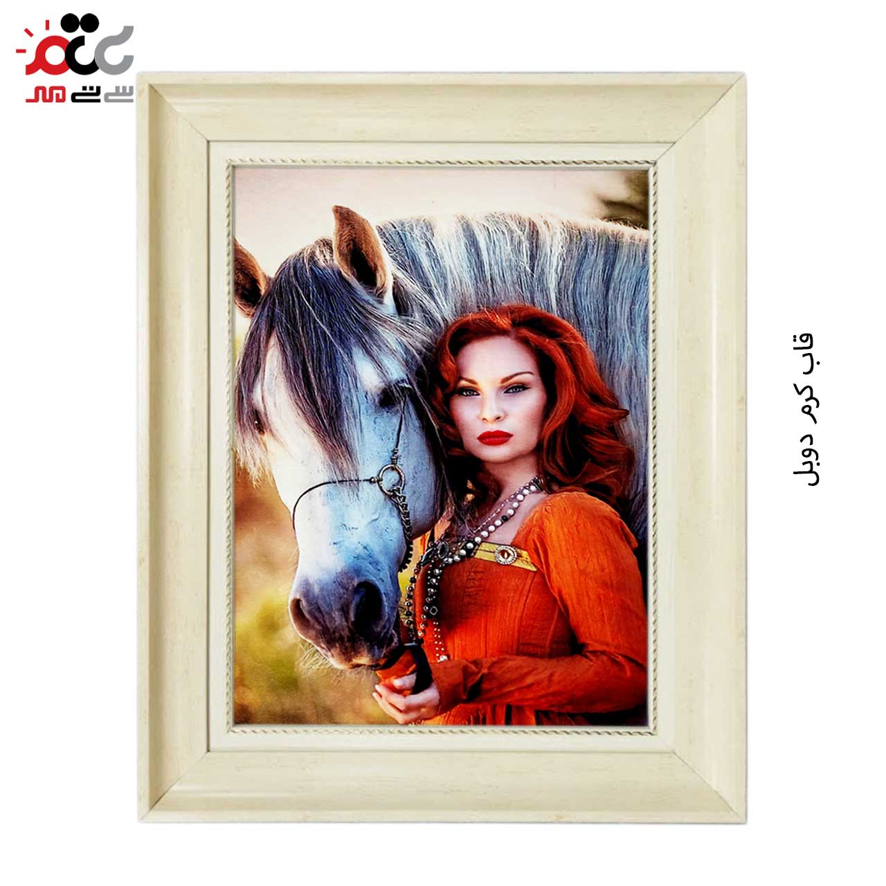 تابلو فرش چاپی طرح اسب کد 13005 سایز 60×40 سانتی متری