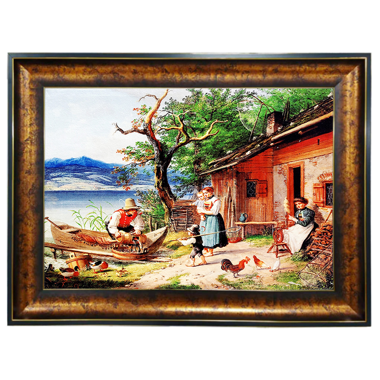 تابلو فرش چاپی طرح مزرعه کد 10272 سایز 100×50 سانتی متری