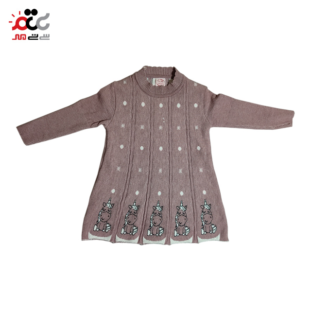 بلوز دخترانه اسب تک شاخ طرح بافت کد 30