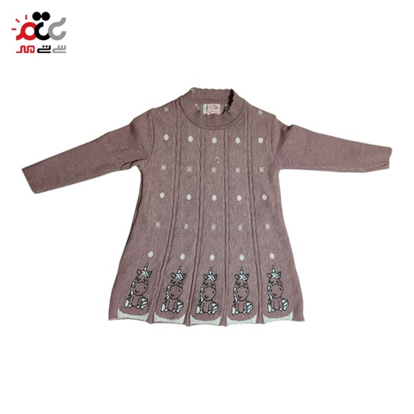بلوز دخترانه اسب تک شاخ طرح بافت کد 30