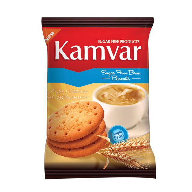 بیسکویت با سبوس فرآوری شده بدون قند کامور 23 گرمی
