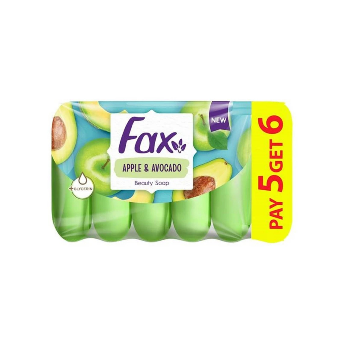 صابون آرایشی فاکس با رایحه سیب و آووکادو بسته 6 عددی