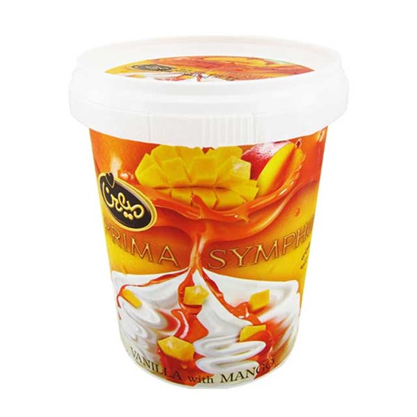 بستنی پریما سمفونی وانیل و انبه میهن 350 گرمی