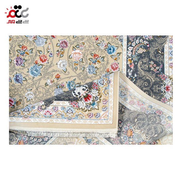فرش ماشینی طرح بژ کد 1419