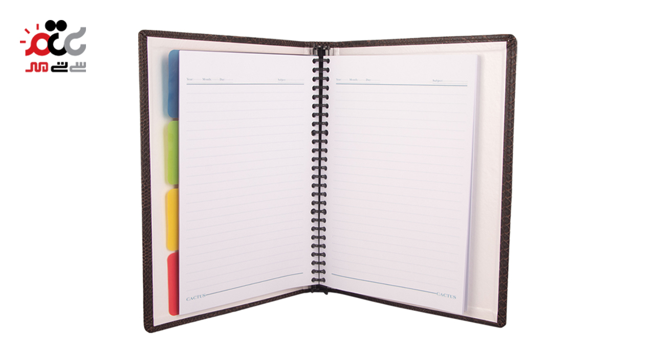 کلاسور قفل پلاستیک چرمی کاکتوس 100 برگ