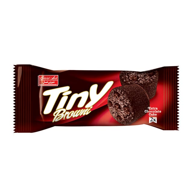 کیک کاکائو با مغزی کارامل تاینی براونی شیرین عسل 60 گرمی