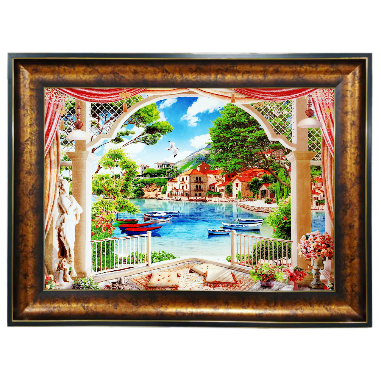 تابلو فرش با زیبا ترین قاب