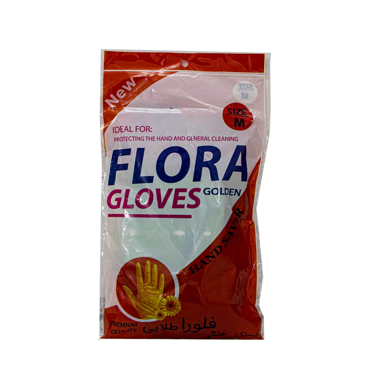  دستکش لاتکس فلورا سایز مدیوم
