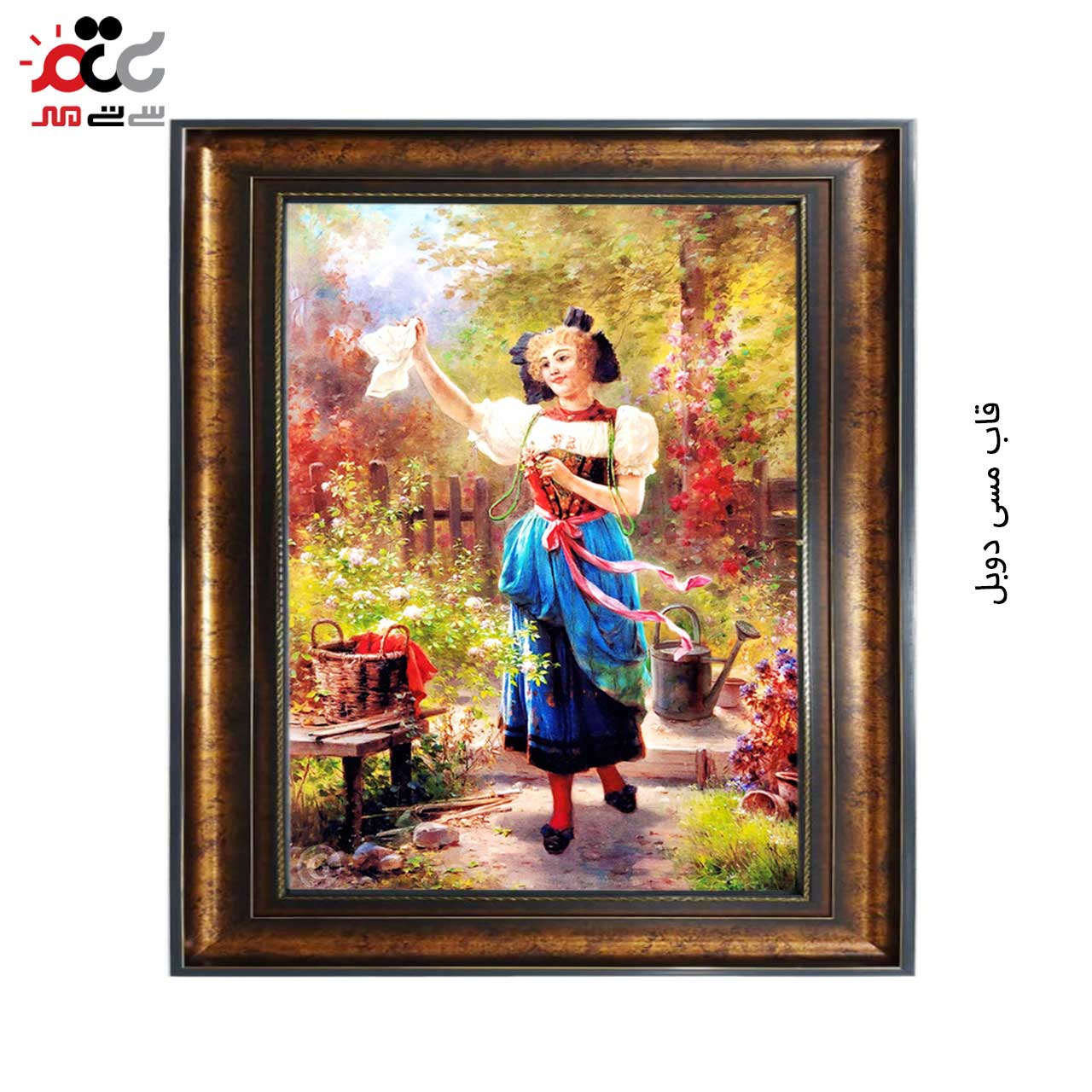 تابلو فرش چاپی طرح دختر کد 11300 سایز 100×70 سانتی متری