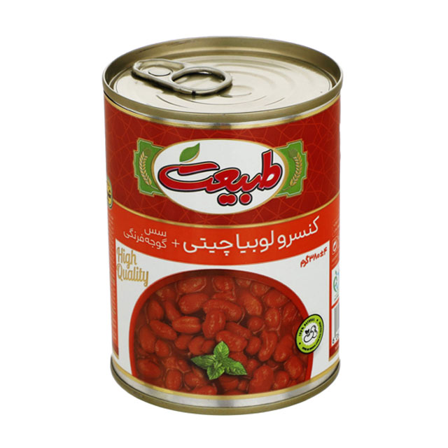 کنسرو لوبیا چیتی با سس گوجه فرنگی طبیعت 380 گرمی