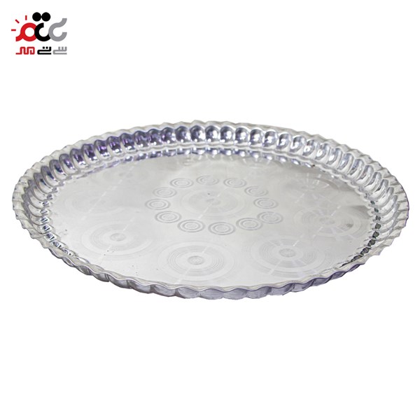 سینی استیل مدل لب کنگره ای سایز 90