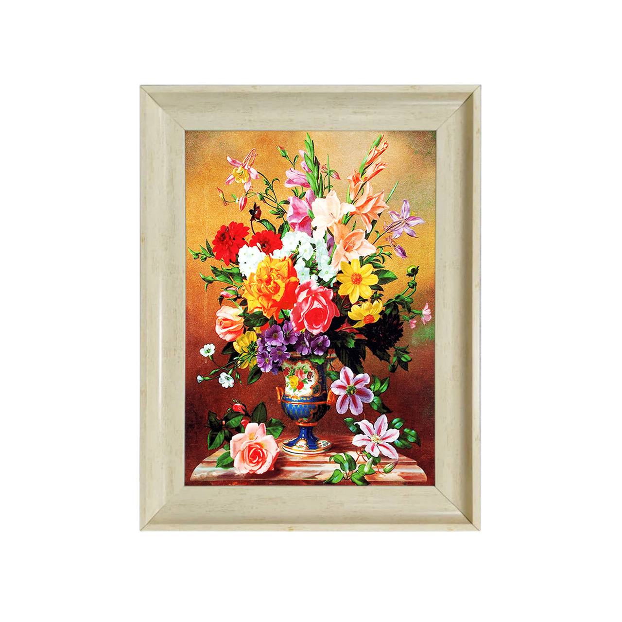 تابلو فرش چاپی طرح گل کد 12309 سایز 50×35 سانتی متری