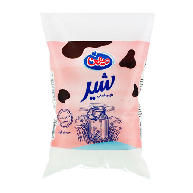 شیر کم چرب پاکتی میهن 800 میلی لیتری